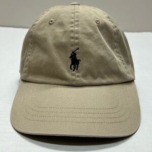 Ralph Lauren Polo Classic Khaki Baseball Cap with Black Logo
